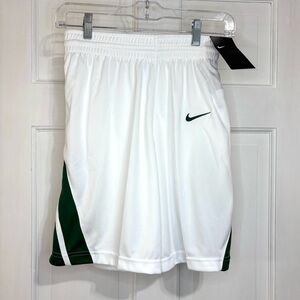NWT Nike boys sz large white and green basketball shorts
